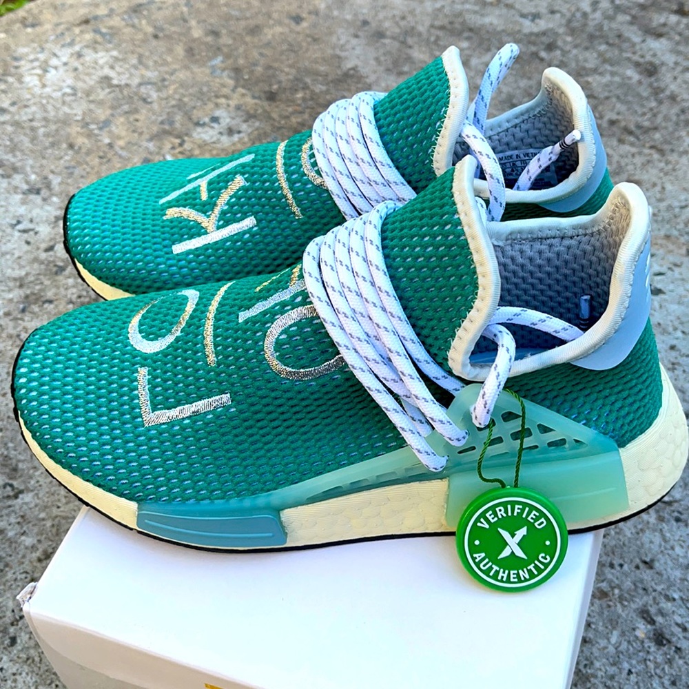 ADIDAS NMD Hu PHARRELL Dash Green 💯 Authentic